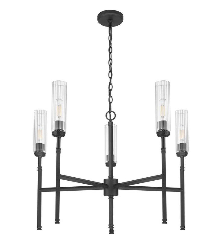 Esme Five Light Chandelier in Matte Black Z-Lite Canada