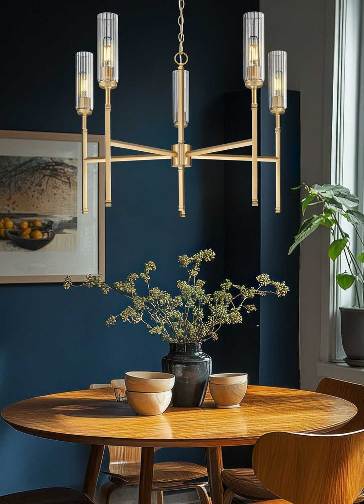 Esme Five Light Chandelier in Modern Gold Z-Lite Canada