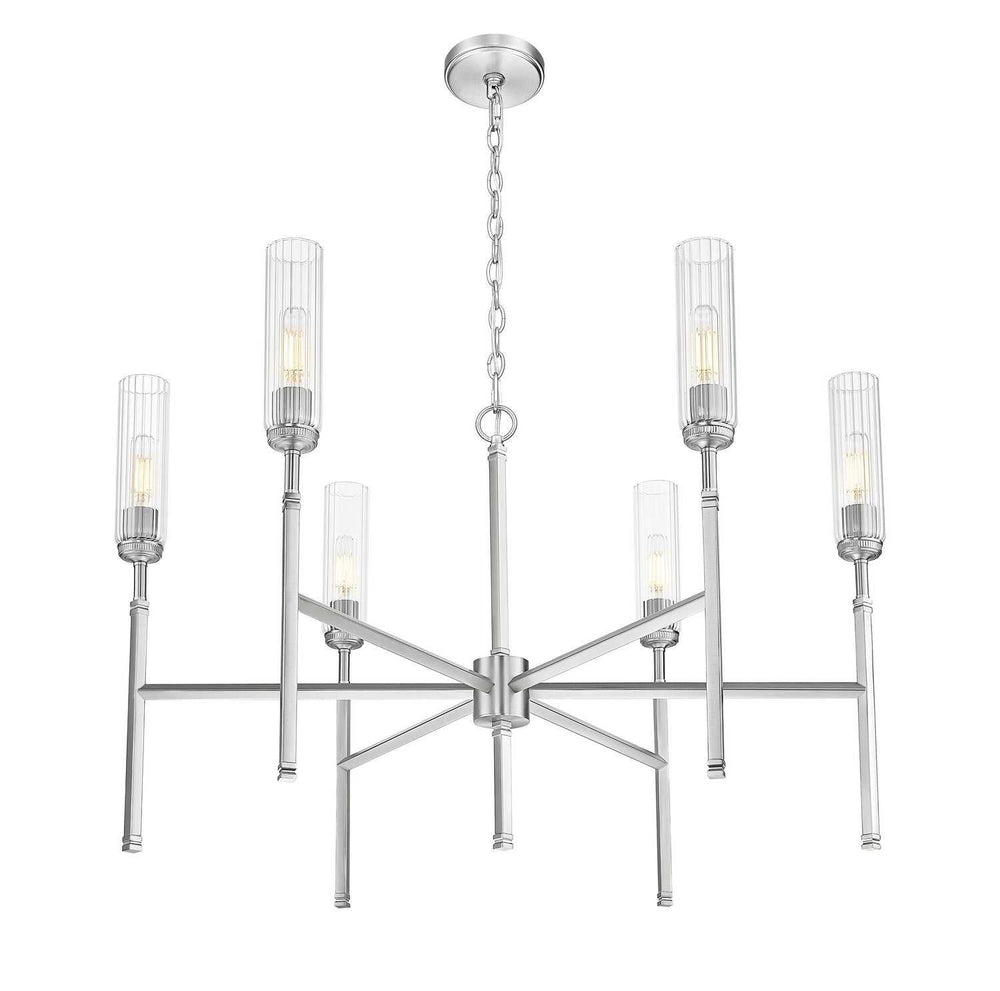 Esme Six Light Chandelier in Brushed Nickel Z-Lite Canada