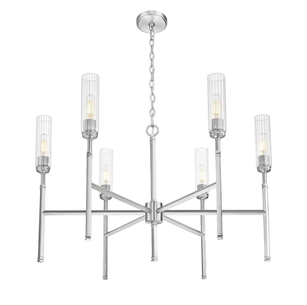 Esme Six Light Chandelier in Brushed Nickel Z-Lite Canada