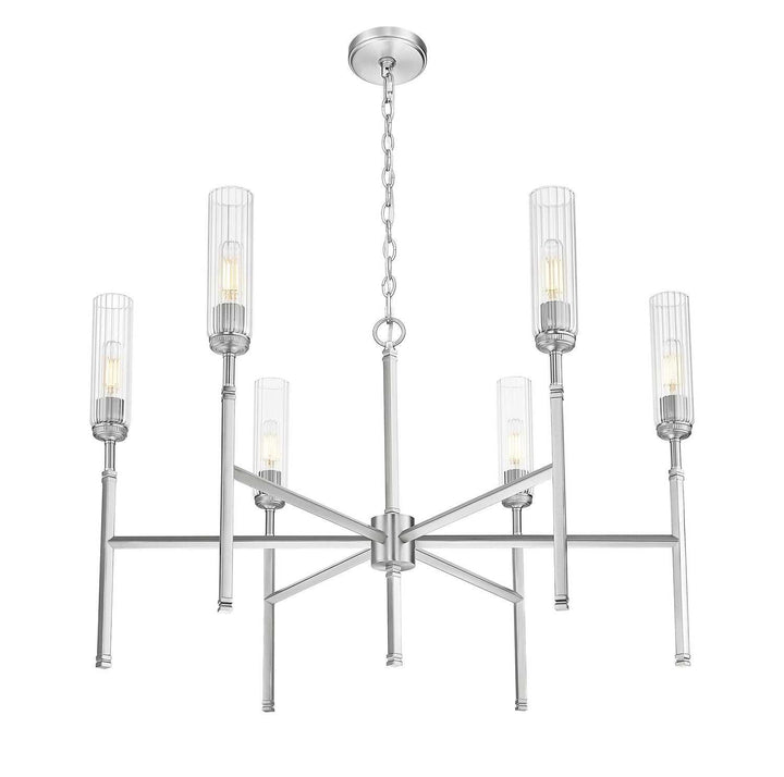Esme Six Light Chandelier in Brushed Nickel Z-Lite Canada