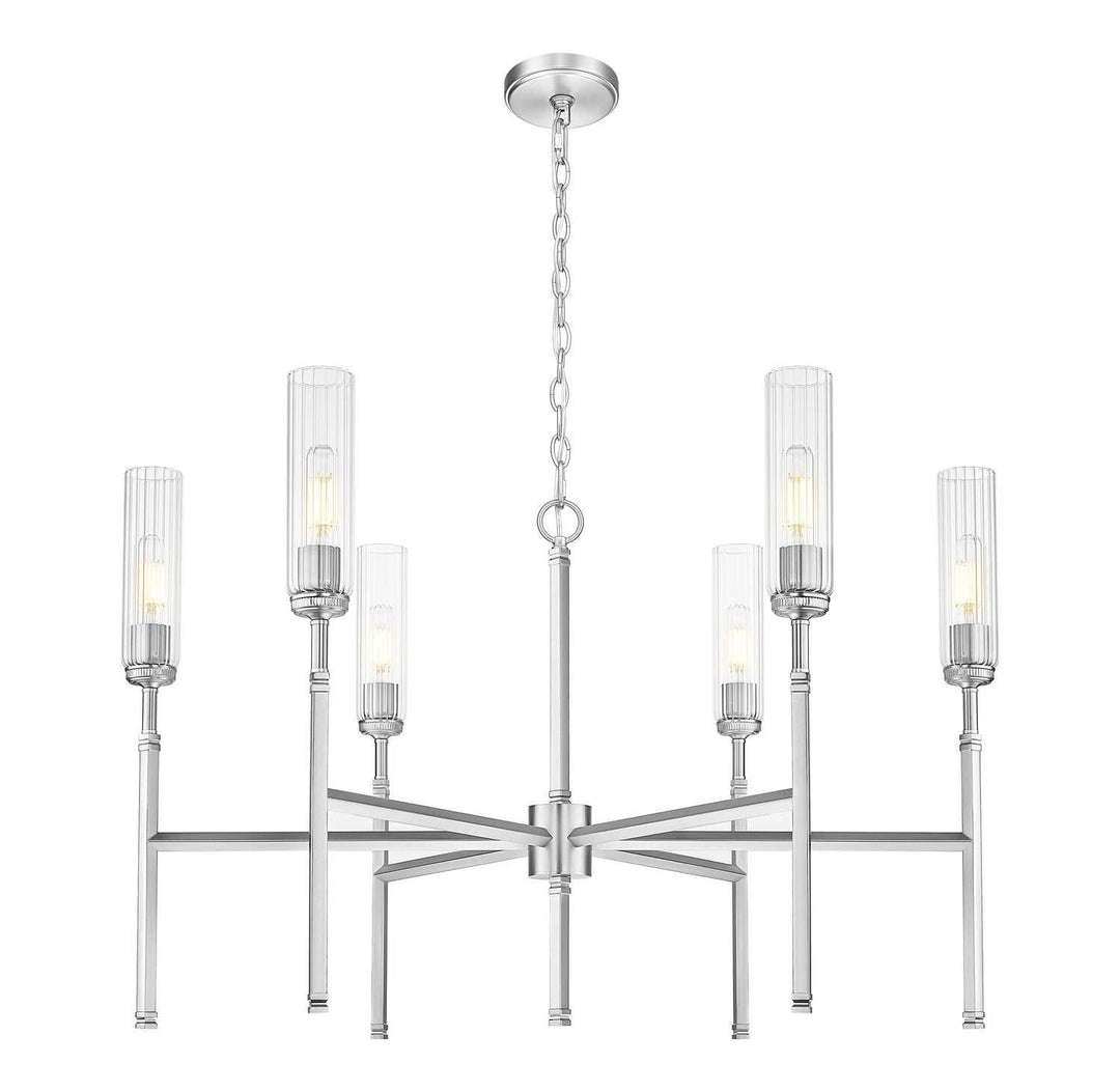 Esme Six Light Chandelier in Brushed Nickel Z-Lite Canada