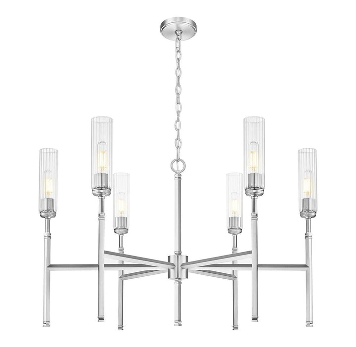 Esme Six Light Chandelier in Brushed Nickel Z-Lite Canada
