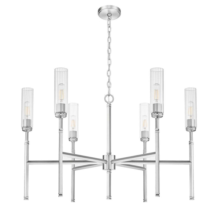 Esme Six Light Chandelier in Brushed Nickel Z-Lite Canada