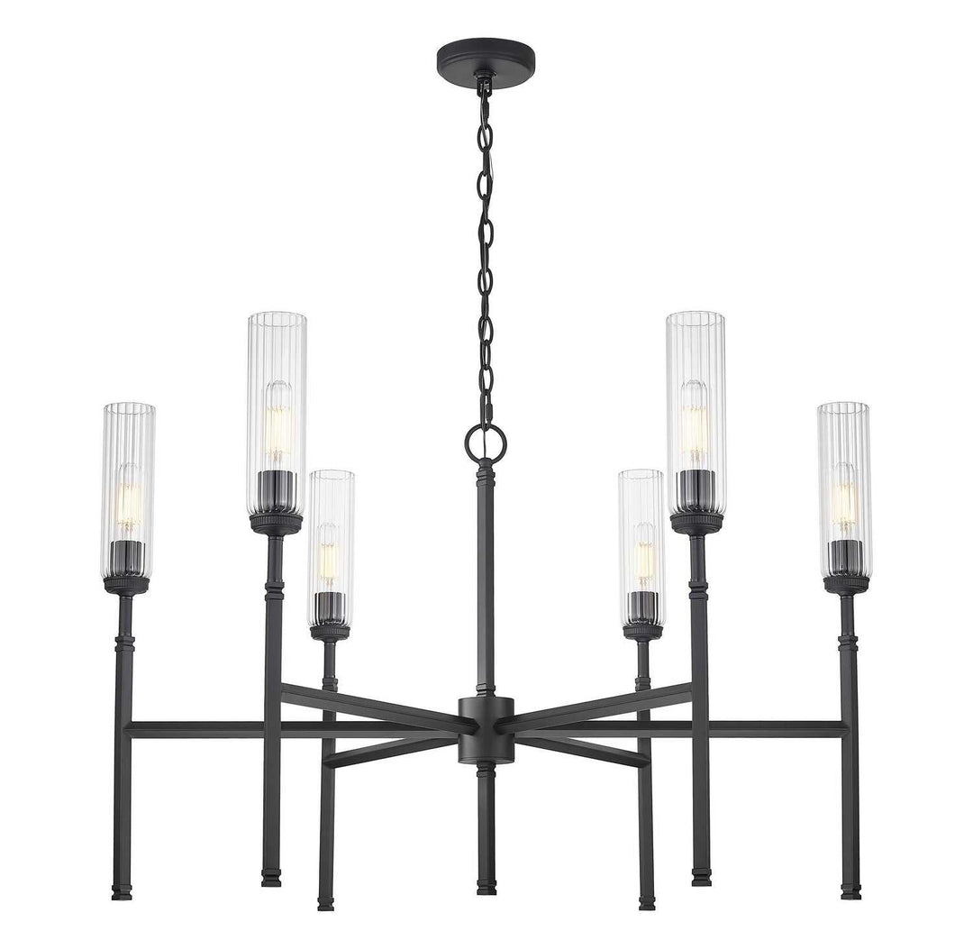 Esme Six Light Chandelier in Matte Black Z-Lite Canada