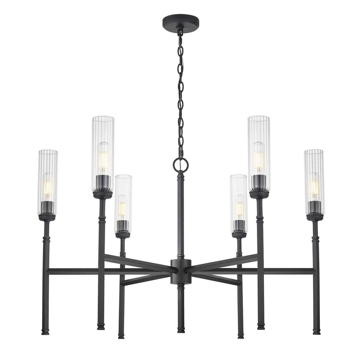 Esme Six Light Chandelier in Matte Black Z-Lite Canada
