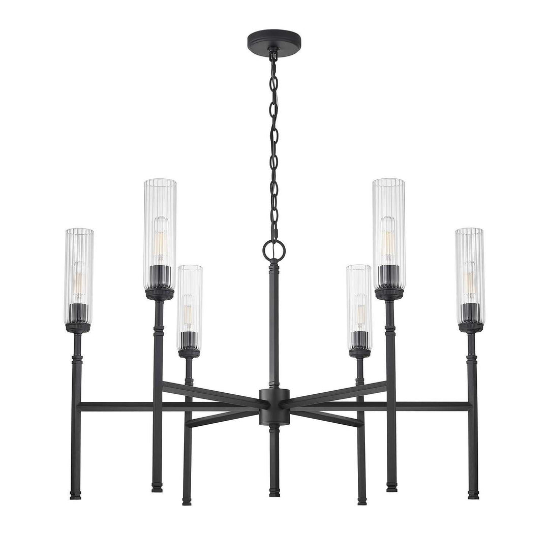Esme Six Light Chandelier in Matte Black Z-Lite Canada