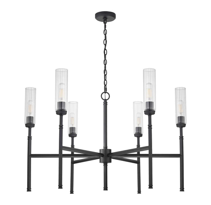 Esme Six Light Chandelier in Matte Black Z-Lite Canada