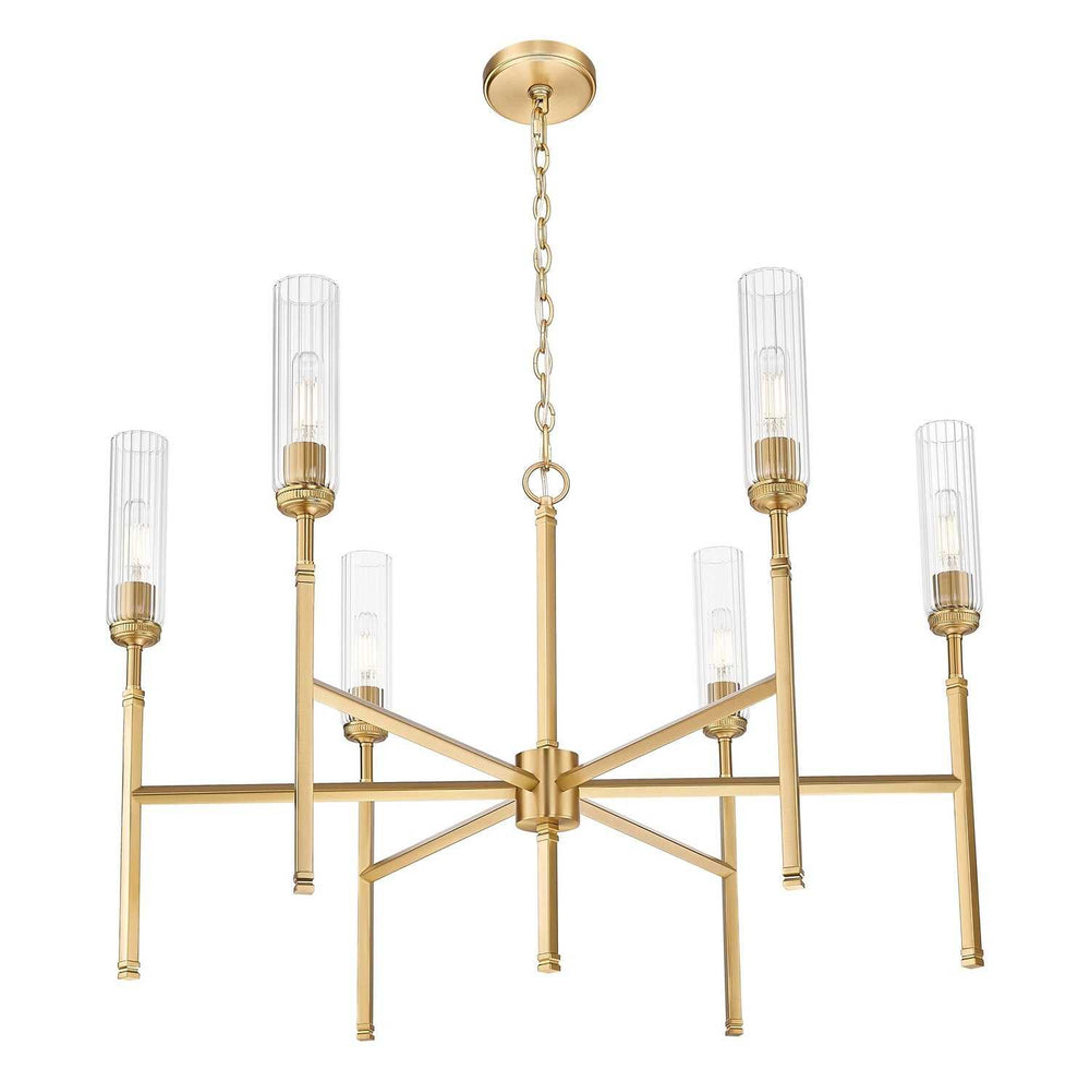Esme Six Light Chandelier in Modern Gold Z-Lite Canada