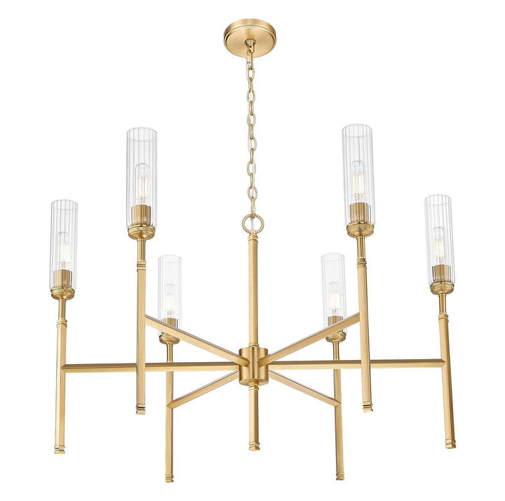 Esme Six Light Chandelier in Modern Gold Z-Lite Canada