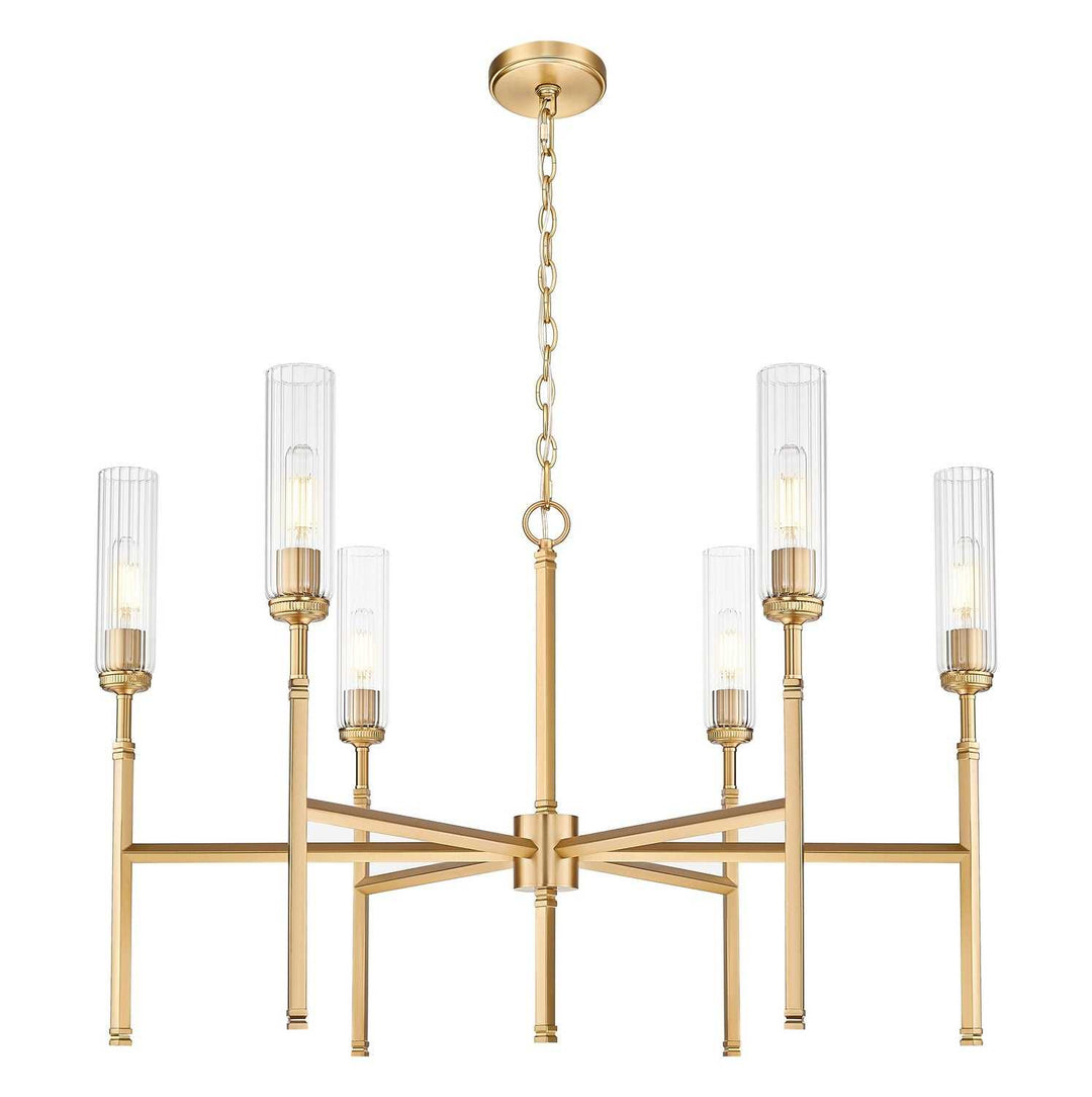 Esme Six Light Chandelier in Modern Gold Z-Lite Canada