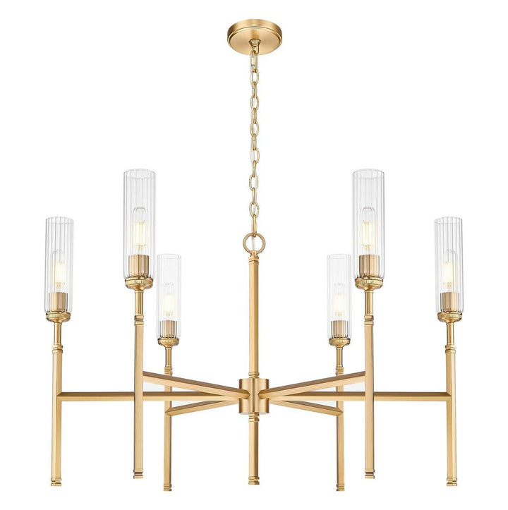 Esme Six Light Chandelier in Modern Gold Z-Lite Canada