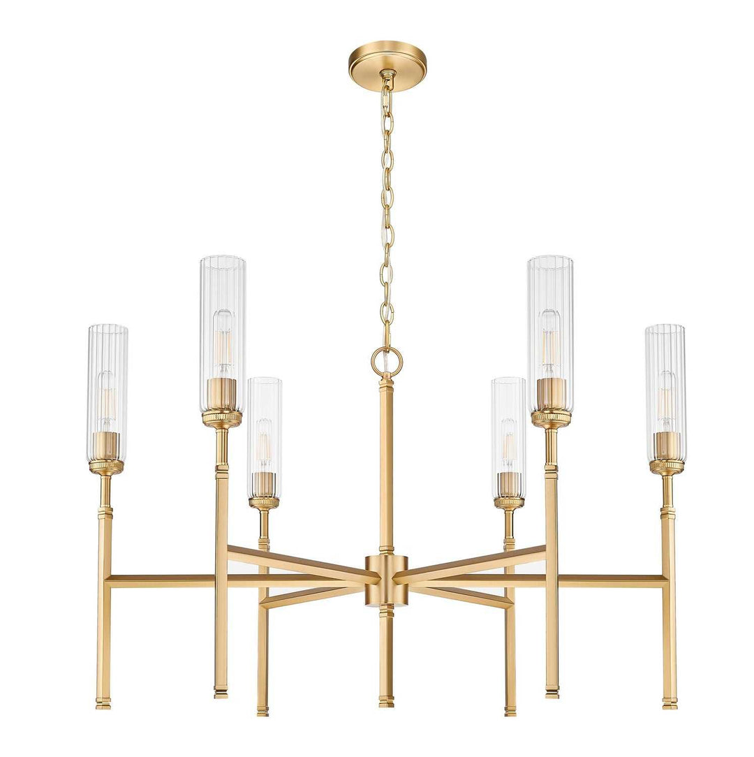 Esme Six Light Chandelier in Modern Gold Z-Lite Canada