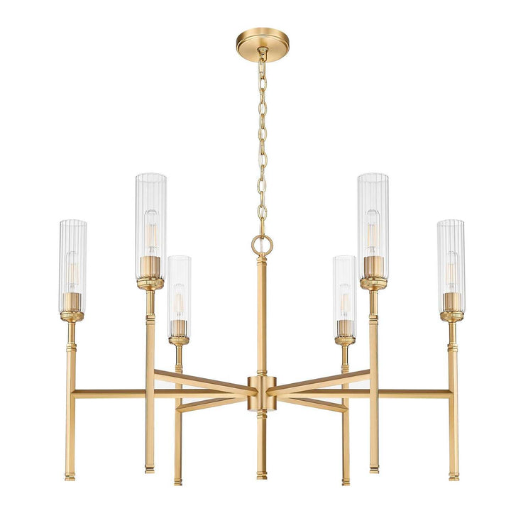 Esme Six Light Chandelier in Modern Gold Z-Lite Canada