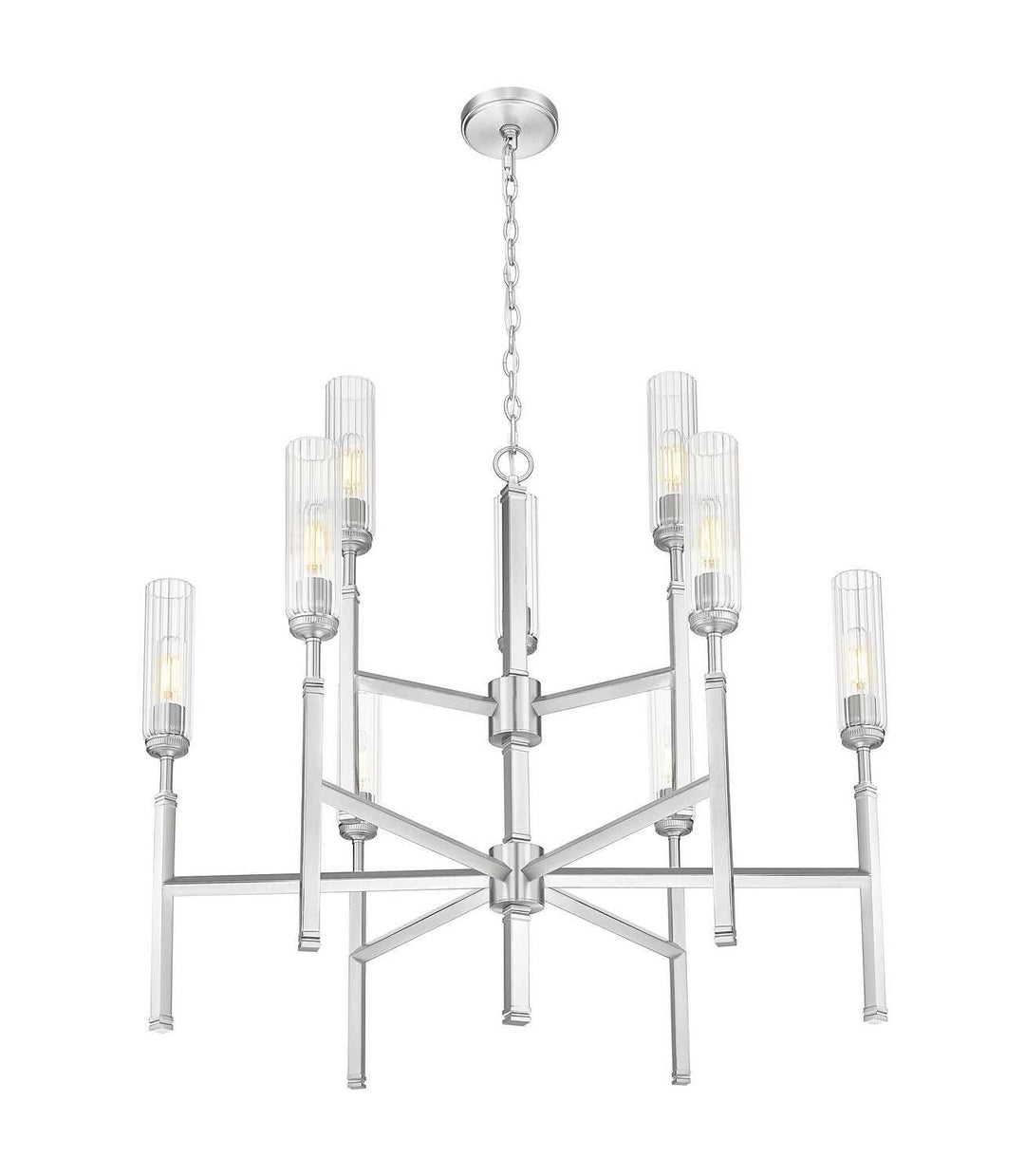 Esme Nine Light Chandelier in Brushed Nickel Z-Lite Canada