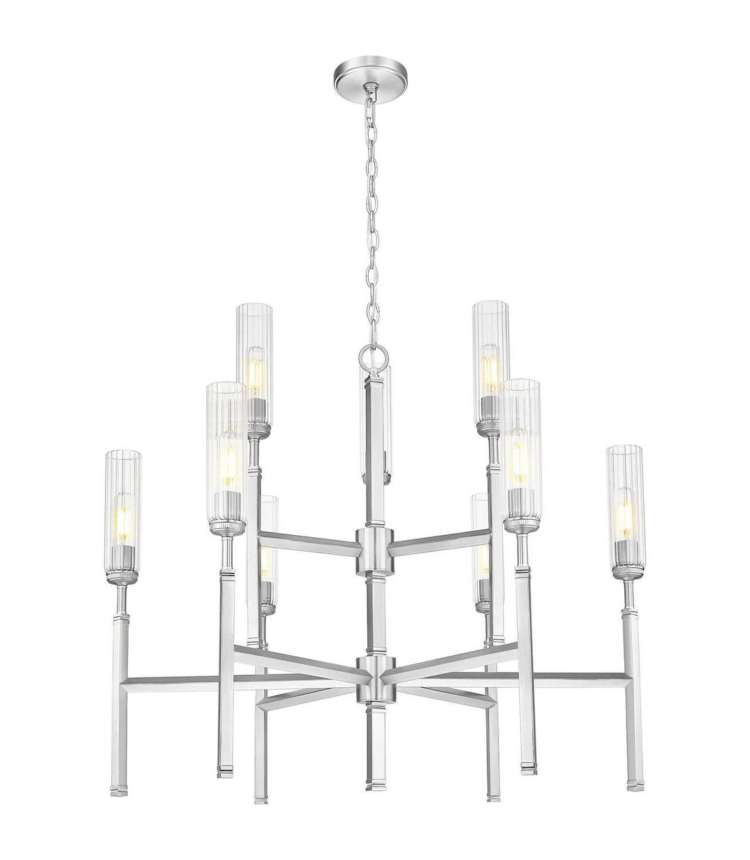 Esme Nine Light Chandelier in Brushed Nickel Z-Lite Canada
