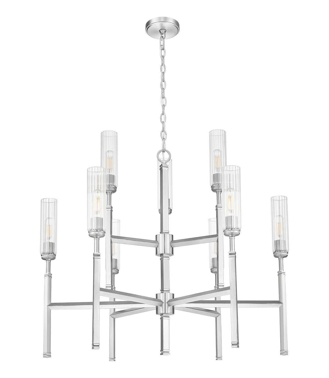 Esme Nine Light Chandelier in Brushed Nickel Z-Lite Canada