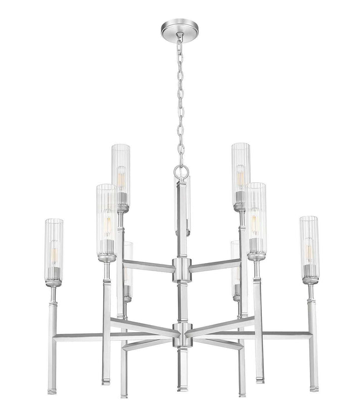 Esme Nine Light Chandelier in Brushed Nickel Z-Lite Canada
