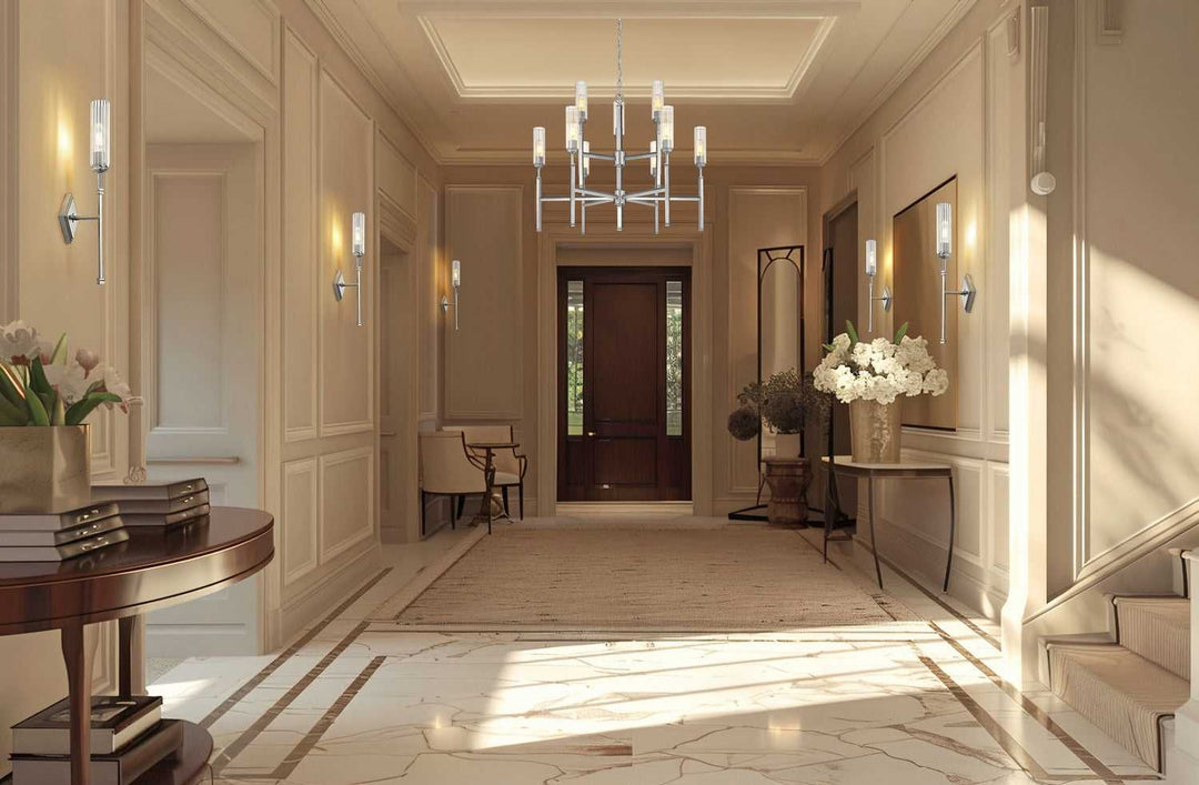Esme Nine Light Chandelier in Brushed Nickel Z-Lite Canada