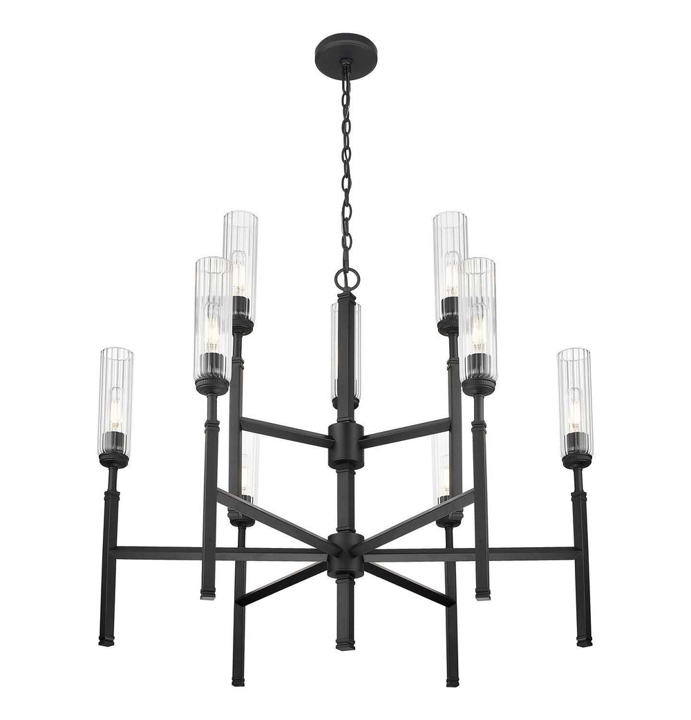 Esme Nine Light Chandelier in Matte Black Z-Lite Canada