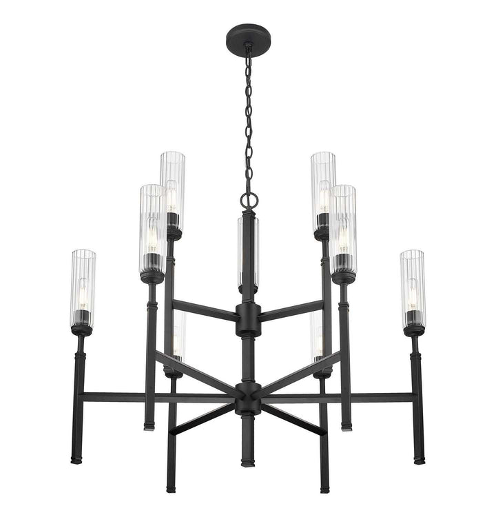 Esme Nine Light Chandelier in Matte Black Z-Lite Canada