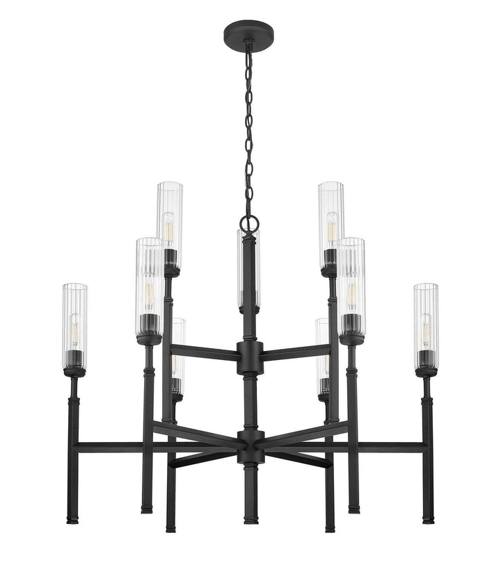 Esme Nine Light Chandelier in Matte Black Z-Lite Canada