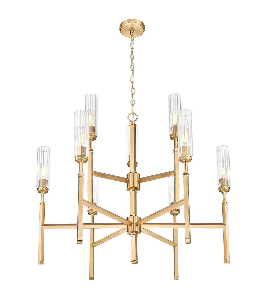 Esme Nine Light Chandelier in Modern Gold Z-Lite Canada