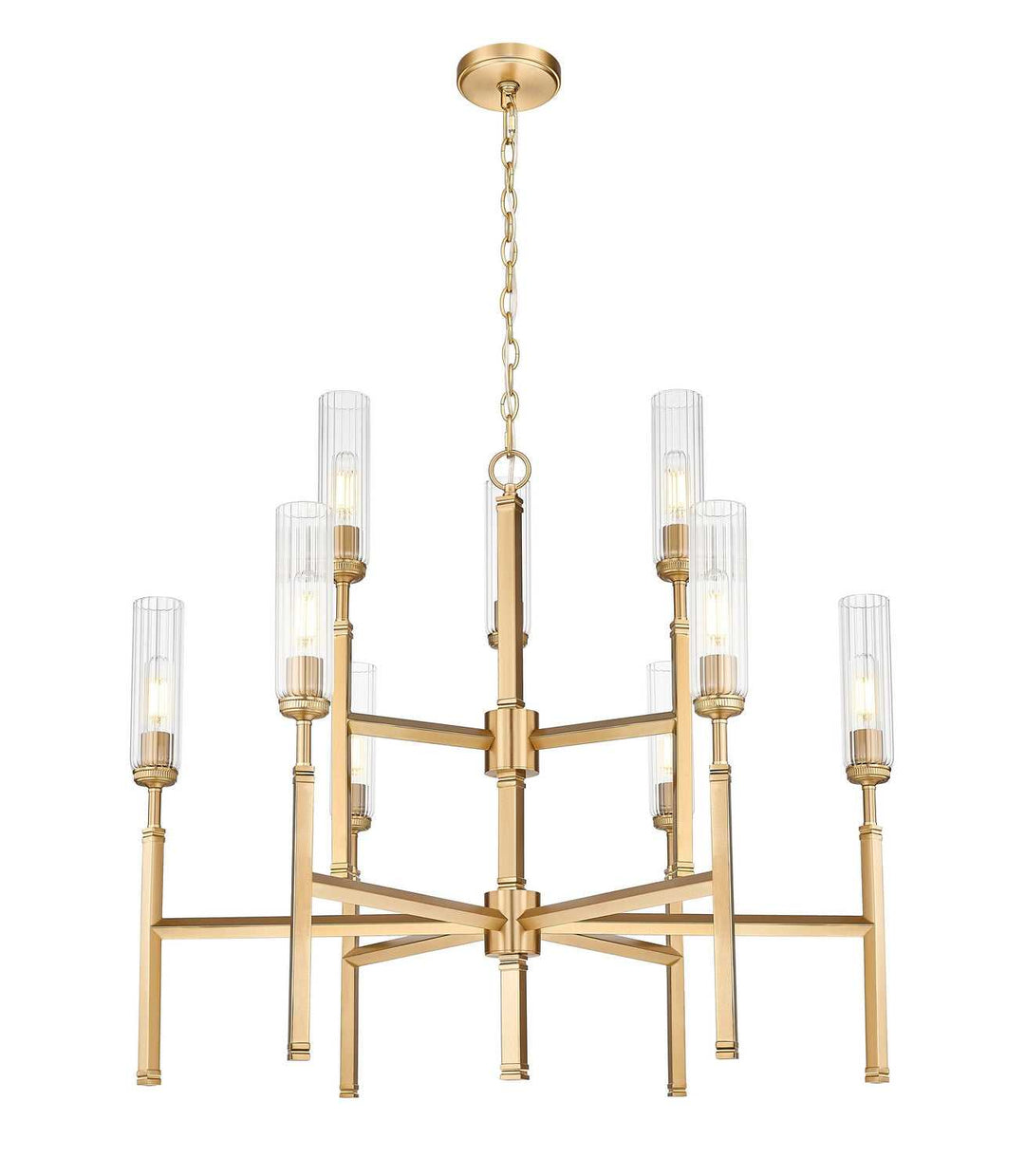 Esme Nine Light Chandelier in Modern Gold Z-Lite Canada