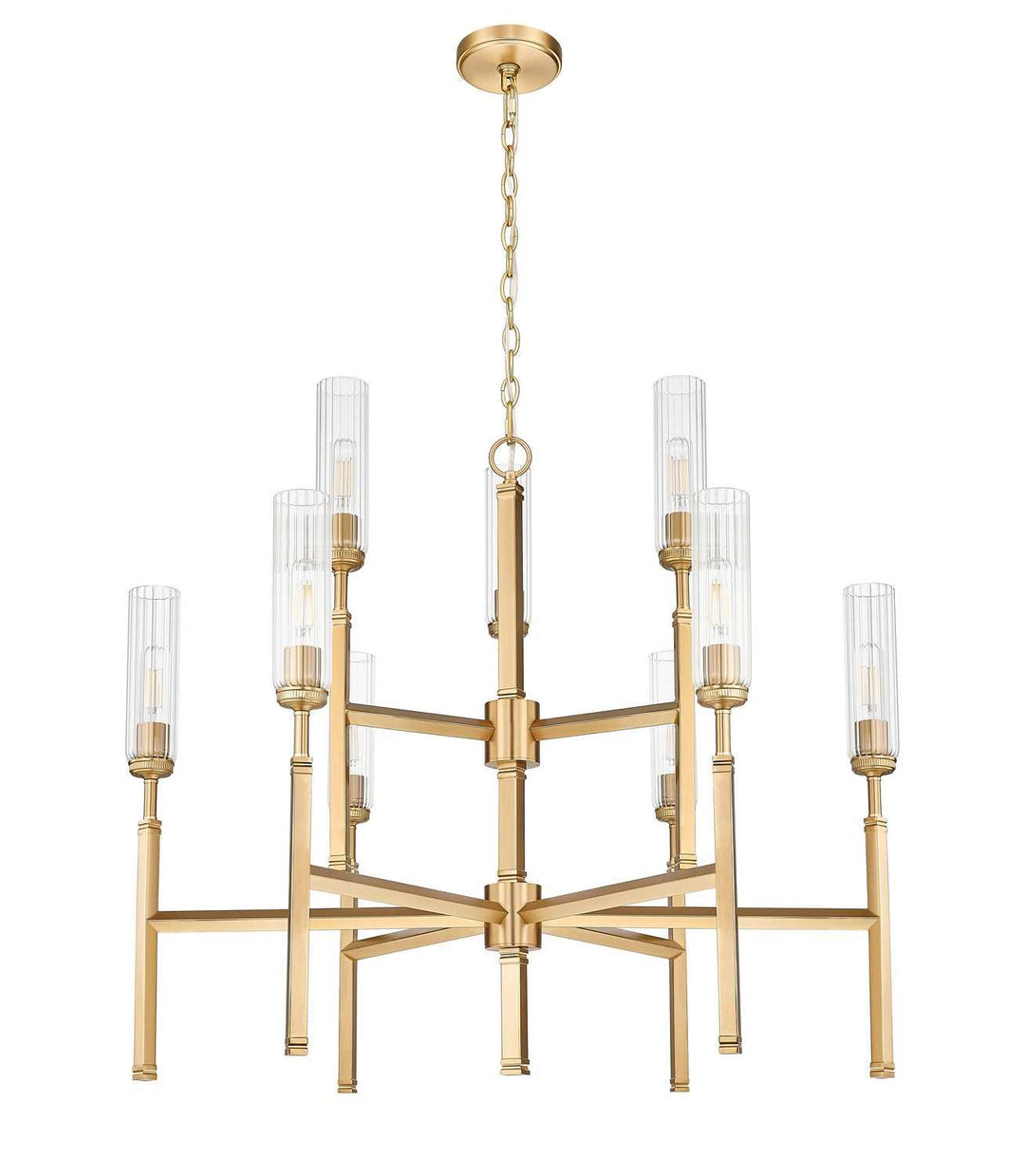 Esme Nine Light Chandelier in Modern Gold Z-Lite Canada