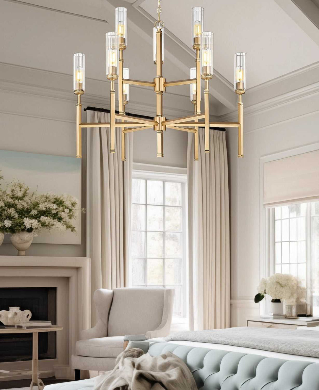 Esme Nine Light Chandelier in Modern Gold Z-Lite Canada