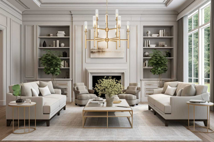 Esme Nine Light Chandelier in Modern Gold Z-Lite Canada