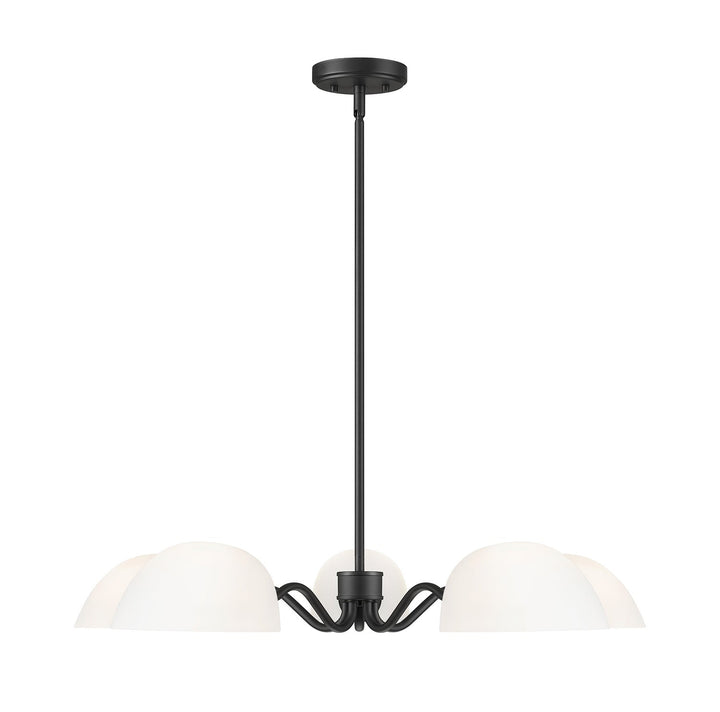 Breton Five Light Chandelier in Matte Black Z-Lite Canada