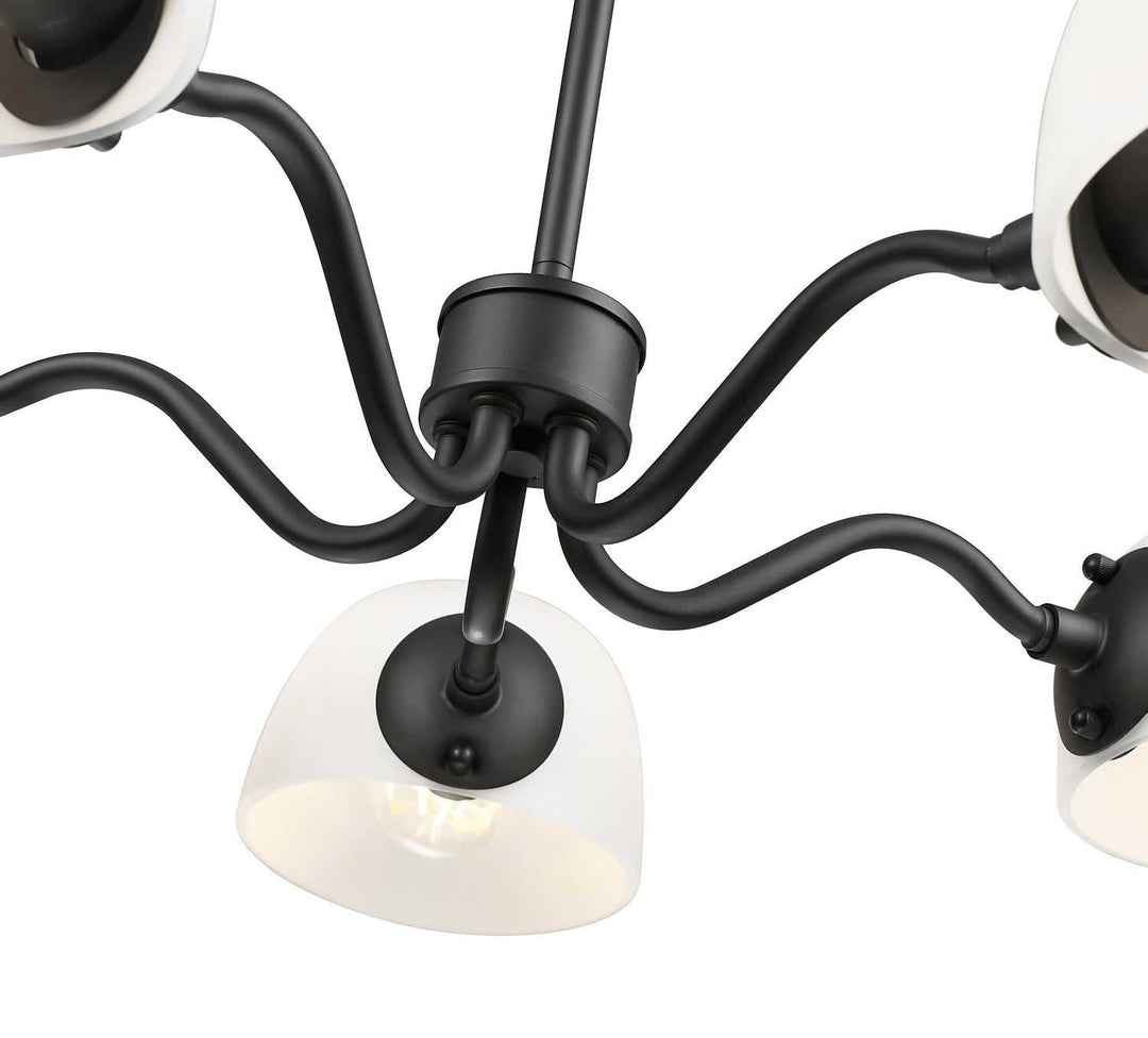 Breton Five Light Chandelier in Matte Black Z-Lite Canada