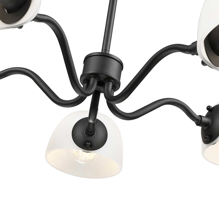 Breton Five Light Chandelier in Matte Black Z-Lite Canada