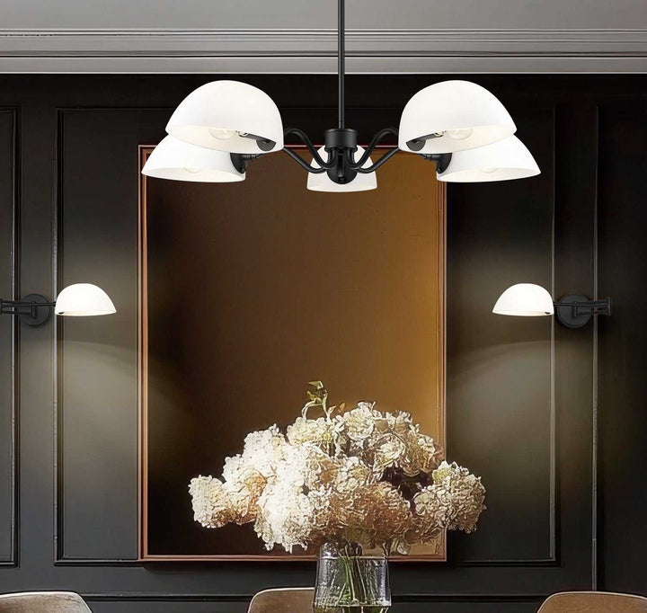 Breton Five Light Chandelier in Matte Black Z-Lite Canada