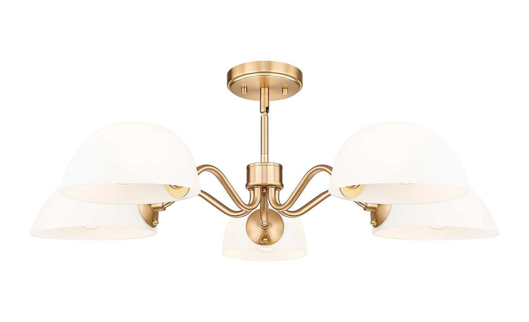 Breton Five Light Chandelier in Modern Gold Z-Lite Canada