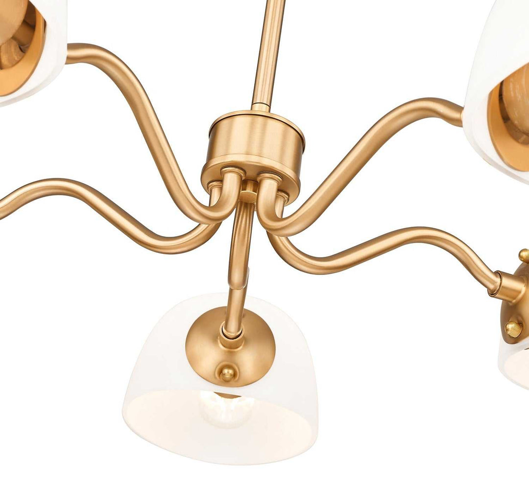 Breton Five Light Chandelier in Modern Gold Z-Lite Canada