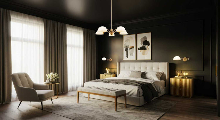 Breton Five Light Chandelier in Modern Gold Z-Lite Canada