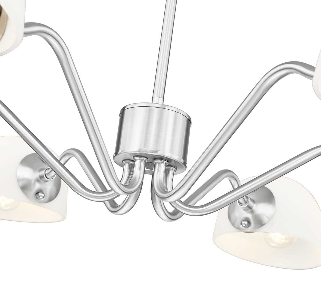 Breton Six Light Chandelier in Brushed Nickel Z-Lite Canada