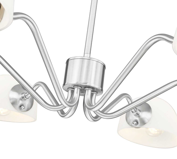Breton Six Light Chandelier in Brushed Nickel Z-Lite Canada