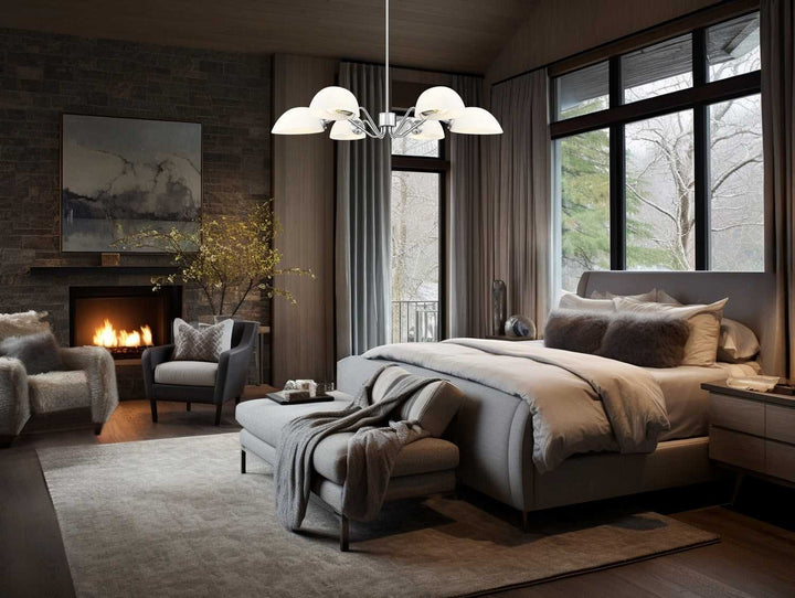 Breton Six Light Chandelier in Brushed Nickel Z-Lite Canada