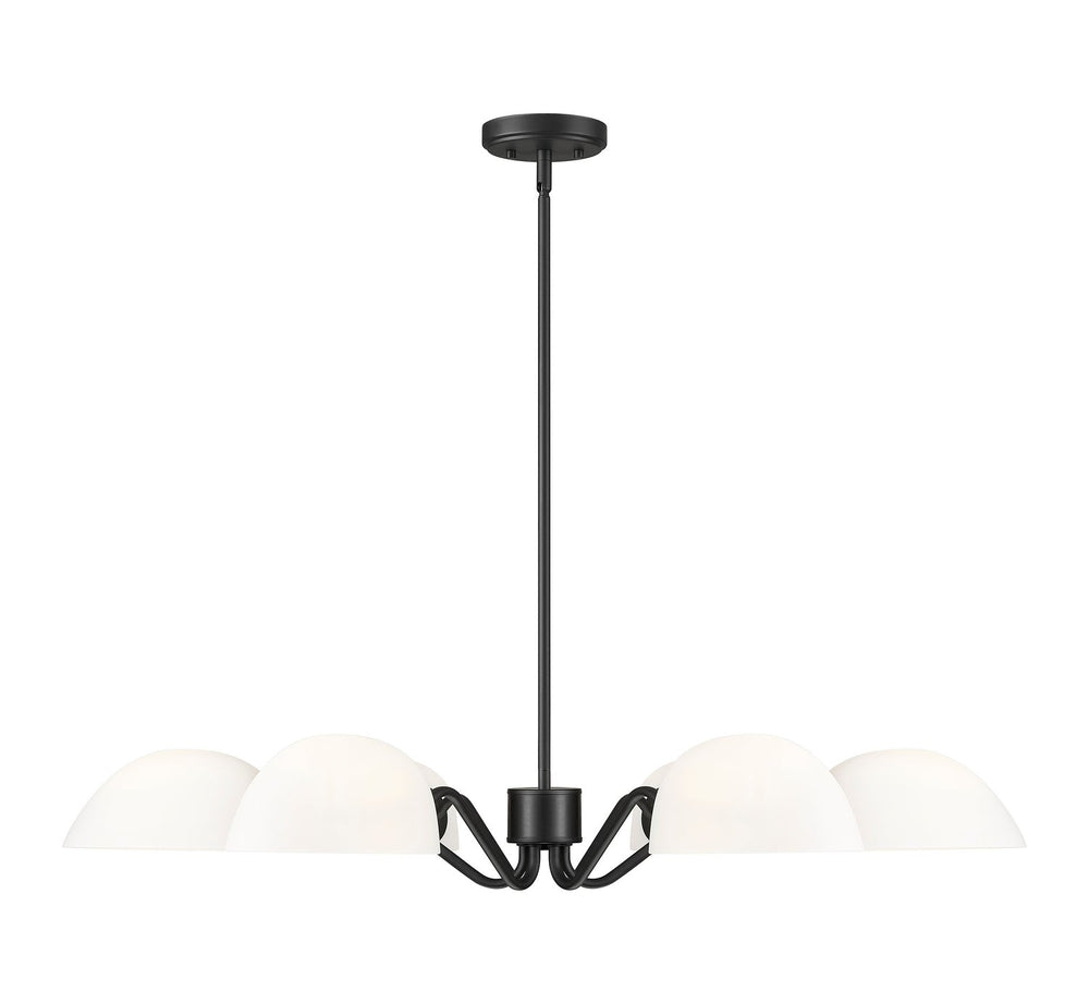 Breton Six Light Chandelier in Matte Black Z-Lite Canada