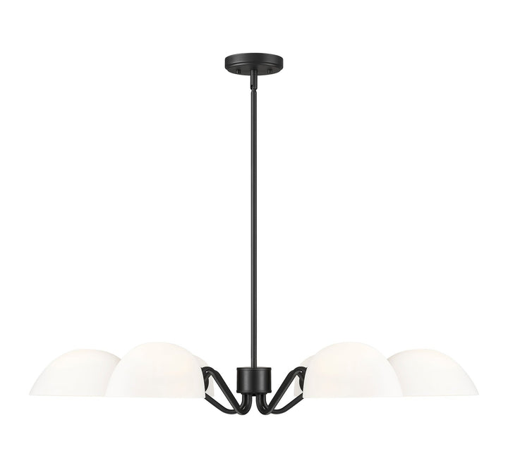 Breton Six Light Chandelier in Matte Black Z-Lite Canada
