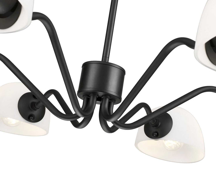 Breton Six Light Chandelier in Matte Black Z-Lite Canada