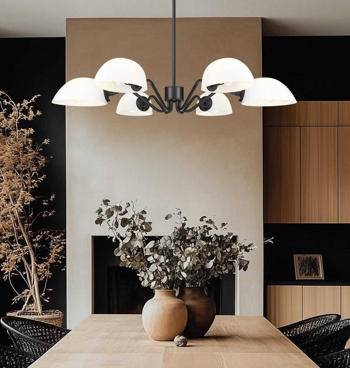 Breton Six Light Chandelier in Matte Black Z-Lite Canada