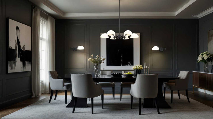 Breton Six Light Chandelier in Matte Black Z-Lite Canada