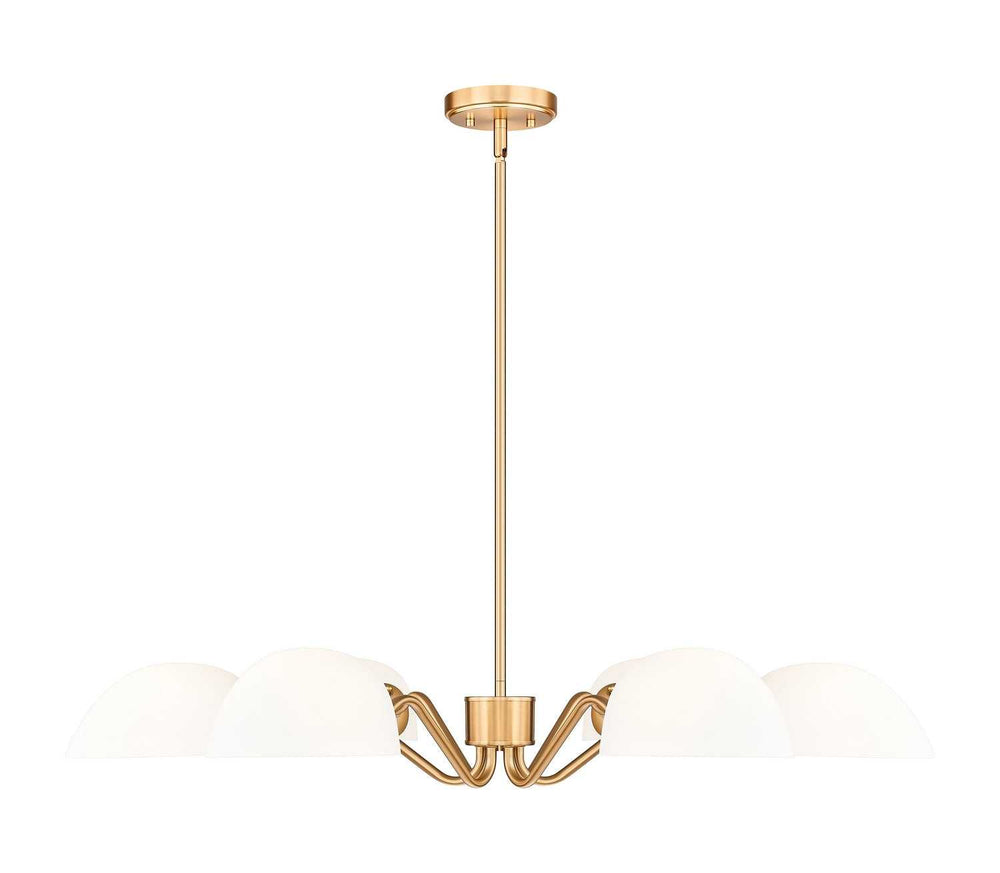 Breton Six Light Chandelier in Modern Gold Z-Lite Canada