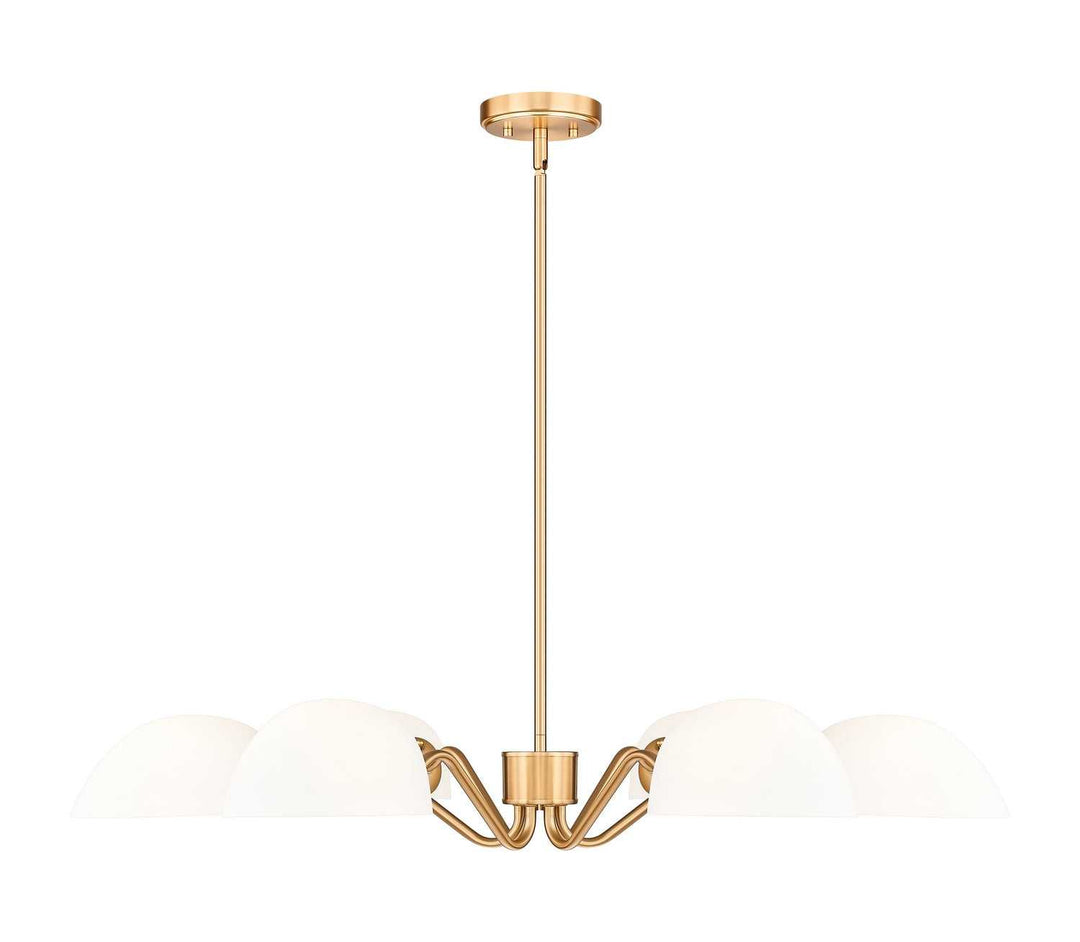 Breton Six Light Chandelier in Modern Gold Z-Lite Canada