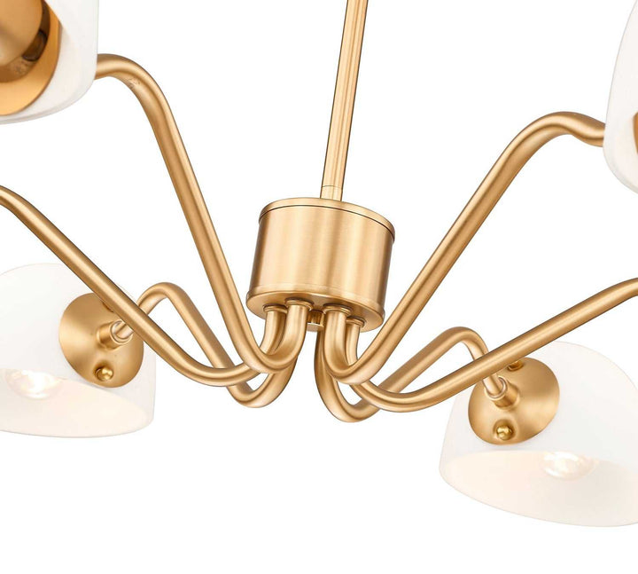 Breton Six Light Chandelier in Modern Gold Z-Lite Canada