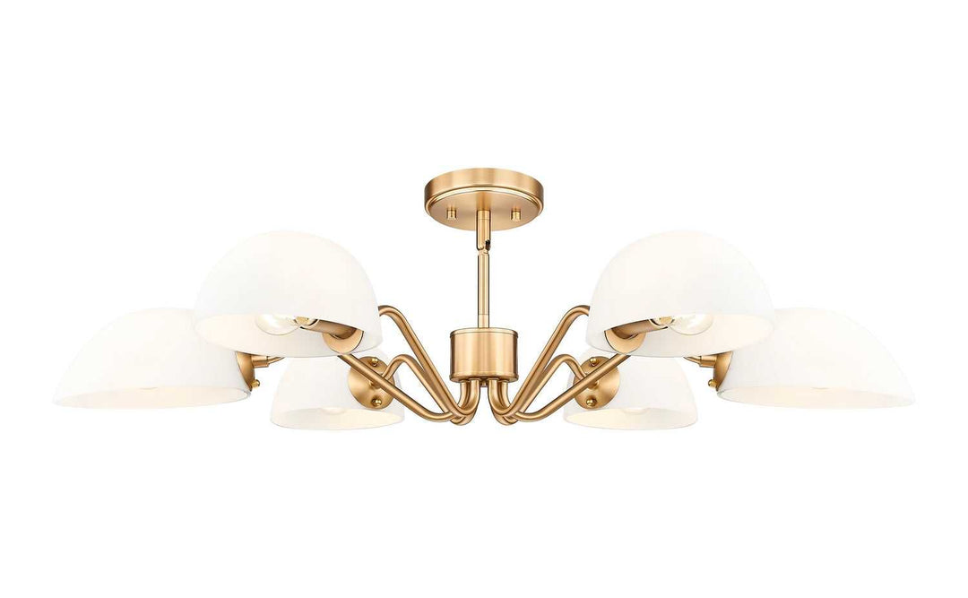Breton Six Light Chandelier in Modern Gold Z-Lite Canada